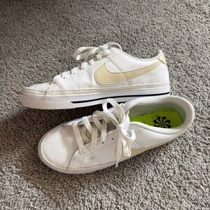 Nike White and Cream Women's Sneakers
